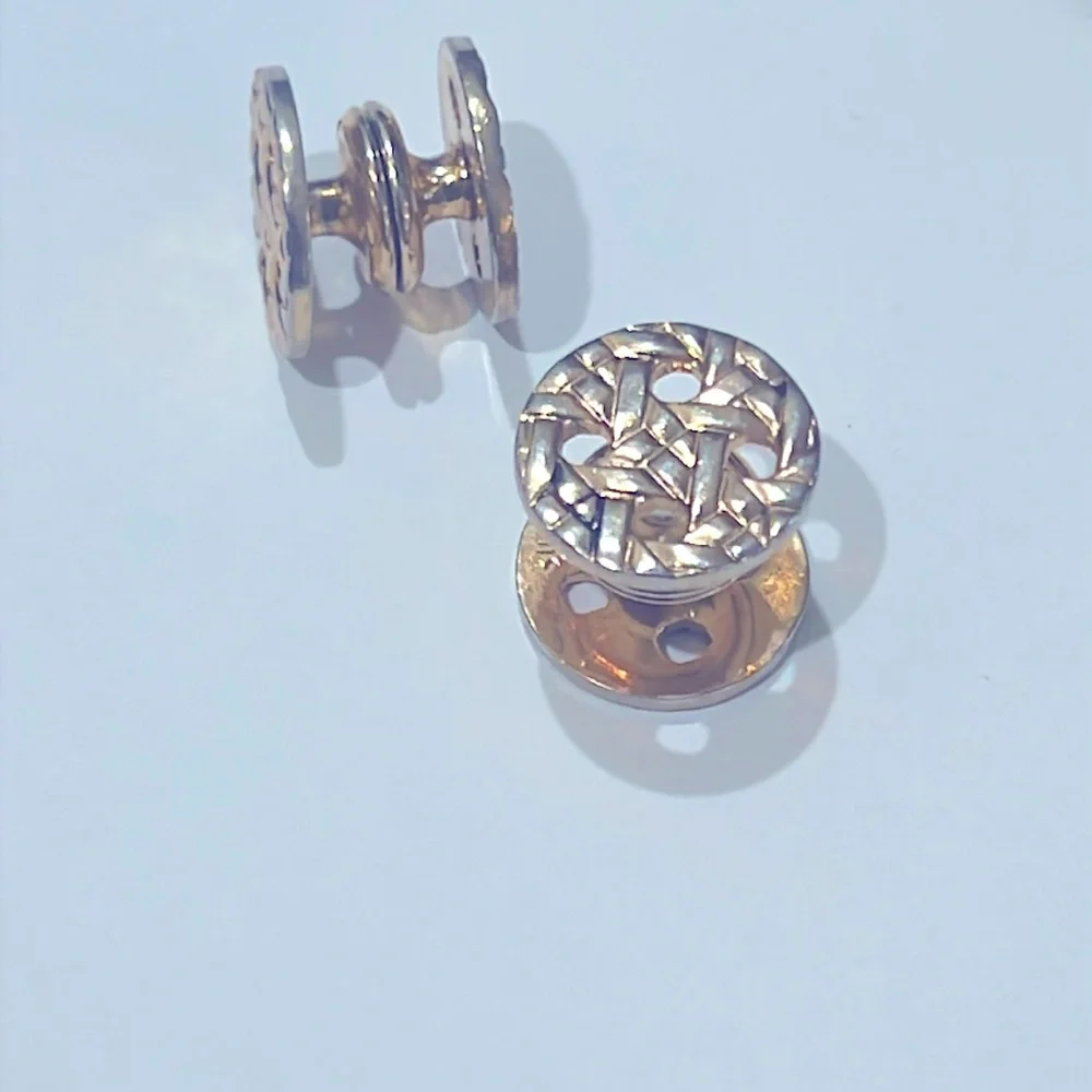 Vintage SWANK Cuff Links with Intricate Design